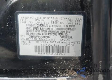 2014 Nissan Sentra S from USA, damaged, VIN 3N1AB7AP1EL682905